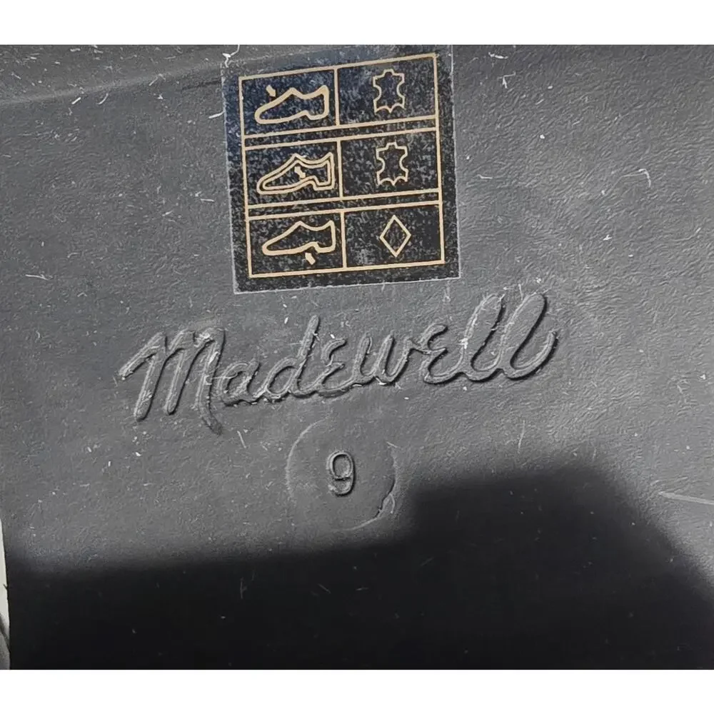 Madewell Shelton Lace-Up Lug Sole Boots Women’s Sz 9 Cargo Black Leather Combat - Picture 8 of 9